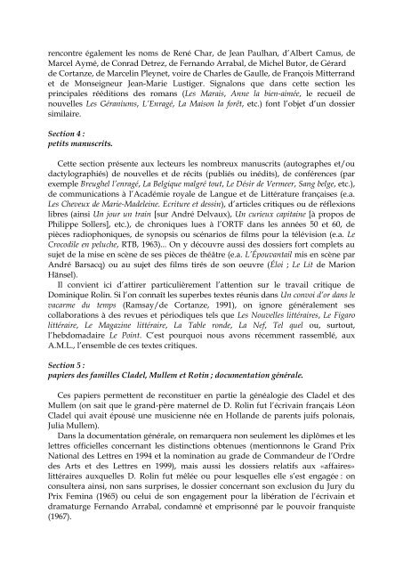 Dominique Rolin Textyles.pdf - Archives et musée de la littérature