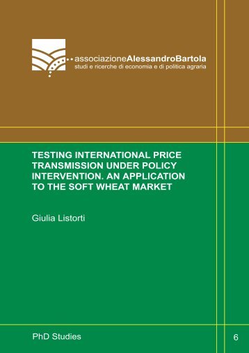 TESTING INTERNATIONAL PRICE TRANSMISSION UNDER ...