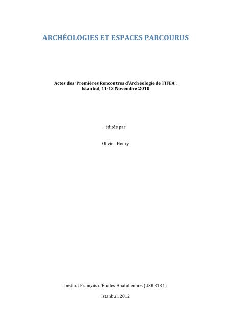 Télécharger le volume complet (PDF, 15Mb) - IFEA