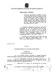 Resolução TRESC n. 7873/2012: Prestação de Contas