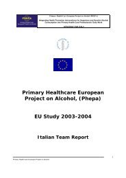 Primary Healthcare European Project on Alcohol, (Phepa) EU Study ...