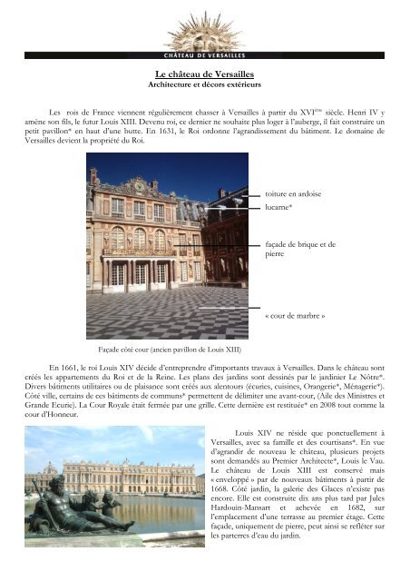 Le château de Versailles