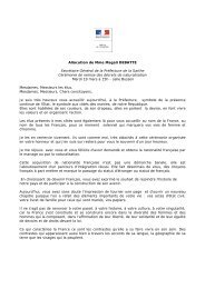 Allocution de Mme Magali DEBATTE Secrétaire Général de la ...