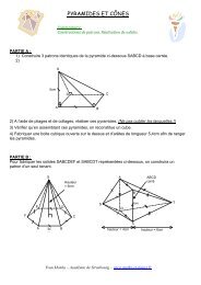 PYRAMIDES ET CÔNES - maths et tiques
