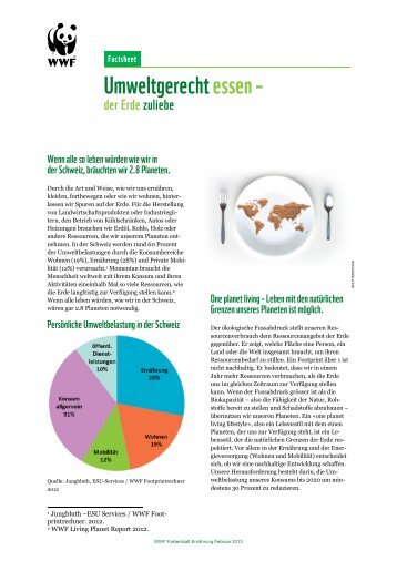 Faktenblatt Ernährung - WWF Schweiz