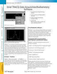 Oriel TRACQ Data Acquisition/Radiometery Software