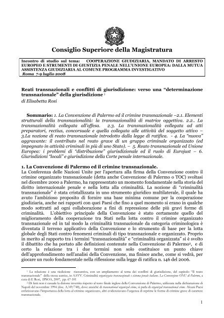 Capitolo II - Documento senza titolo - Consiglio Superiore della ...