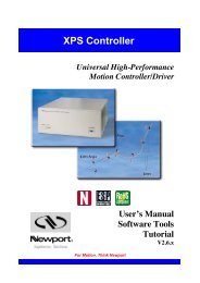 XPS User's Manual - Newport Corporation