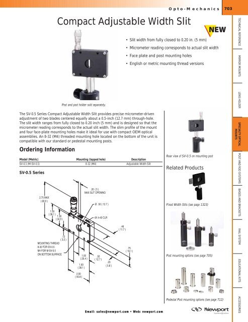 Compact Adjustable Width Slit