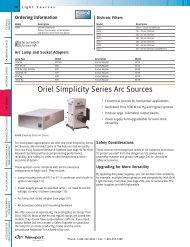 Oriel Simplicity Series Arc Sources