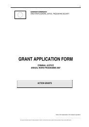 GRANT APPLICATION FORM - Consiglio Superiore della Magistratura