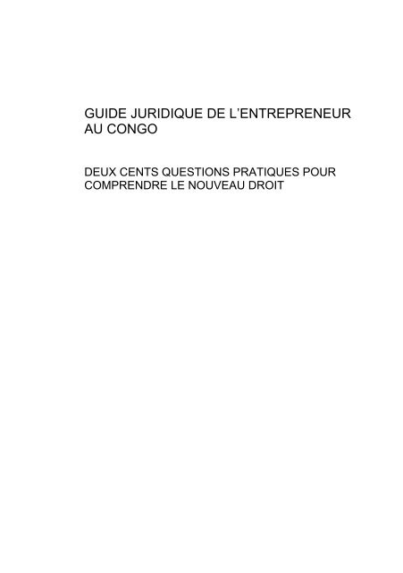 CCIAM Guide juridique OHADA du Congo.pdf - COM4DEV