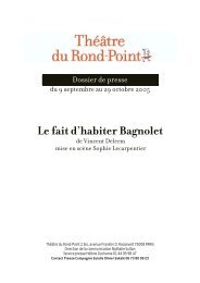 Le fait d'habiter Bagnolet - Théâtre du Rond-Point