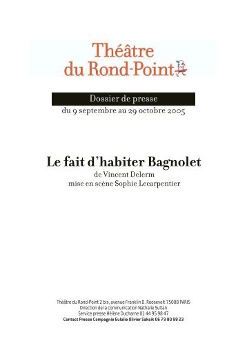 Le fait d'habiter Bagnolet - Théâtre du Rond-Point