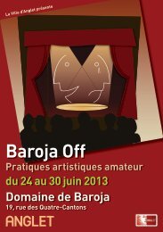 Baroja Off - programme - Anglet