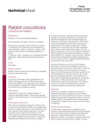 Rabbit coccidiosis - Charles River Laboratories