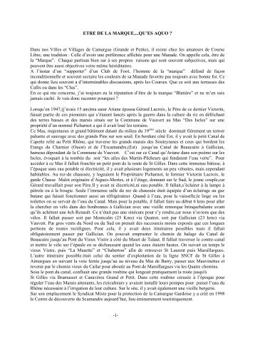 Etre de la marque ; Blatière - Le blog de Jean Daumas dit Lamatte