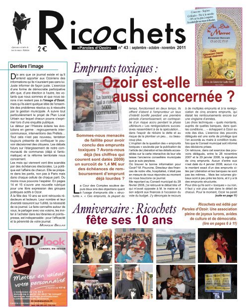 Ricochets - Paroles d'Ozoir - Free