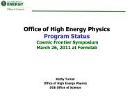 Kathy Turner (DOE) - Fermilab Center for Particle Astrophysics