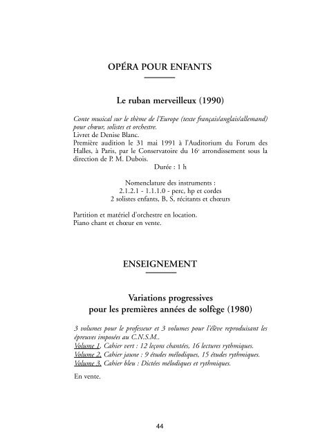 Catalogue auteur de Pierre-Max Dubois [ pdf - 240 Ko ] - Gérard ...