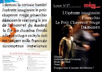 Lettre n°17 - Odéon Théâtre de l'Europe