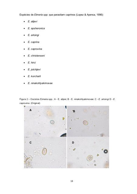 Coccidiose em Pequenos Ruminantes - UTL Repository ...