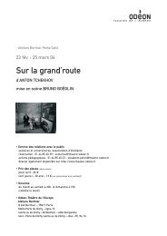 Sur la grand'route - Odéon Théâtre de l'Europe