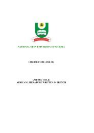 Course Code - National Open University of Nigeria