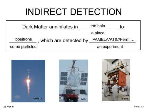 Colloquium by Jonathan Feng - Fermilab Center for Particle ...