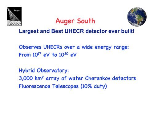 Auger North - Fermilab Center for Particle Astrophysics