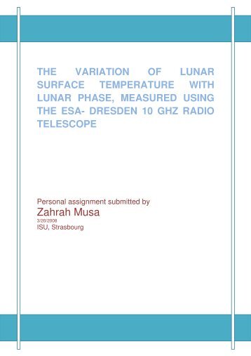 Zahrah's report, 2008