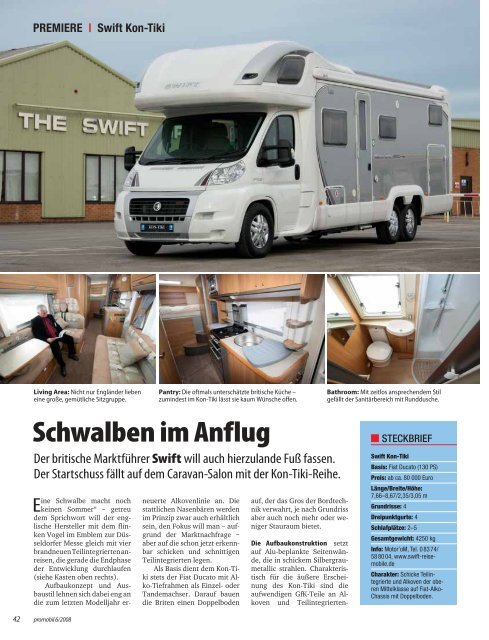 Schwalben im Anflug - SWIFT Reisemobile + Caravans