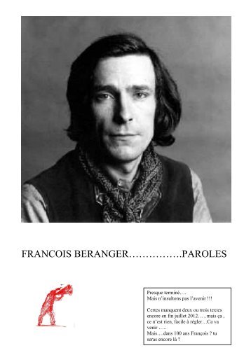 Beranger paroles - la bonne chanson francaise