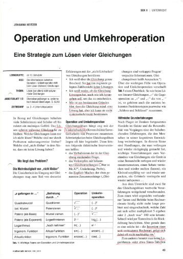 Operation und Umkehroperation - atfd