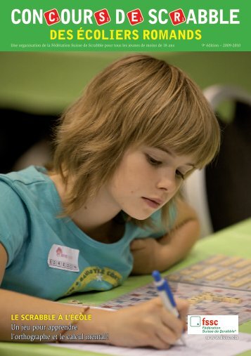 Brochure du Concours de Scrabble des écoliers romands
