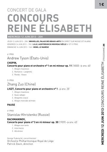 programme en pdf - Orchestre Philharmonique Royal de Liège