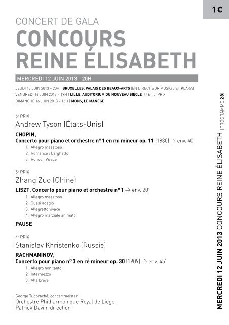 programme en pdf - Orchestre Philharmonique Royal de Liège