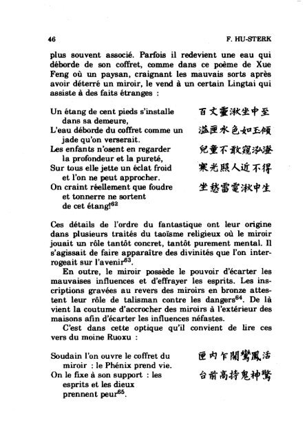 MIROIR ET CONNAISSANCE DANS LA POÉSIE DES TANG ... - AFEC