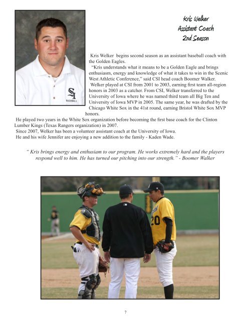 2011 Baseball Media Guide - College of Southern Idaho Athletics