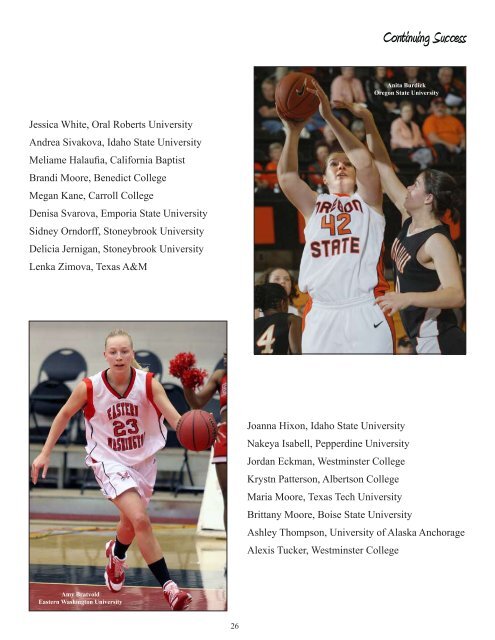 2010-11 WBB Media Guide - College of Southern Idaho Athletics