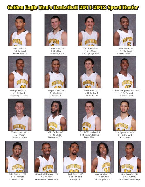 2011-2012 Men's Basketball Media Guide - College of Southern ...