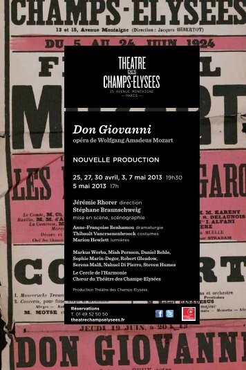 Don Giovanni - Théâtre des Champs Elysées