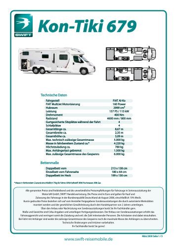 Kon-Tiki 679 - SWIFT Reisemobile + Caravans
