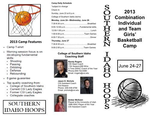 Team Camp - College of Southern Idaho Athletics