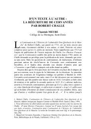 D'UN TEXTE À L'AUTRE : LA RÉÉCRITURE DE CERVANTÈS PAR ...