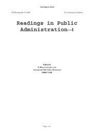 Readings in Public Administration-I - Administrative Training Institute