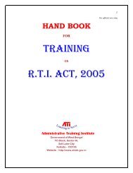 Hand book on RTI Act - Administrative Training Institute