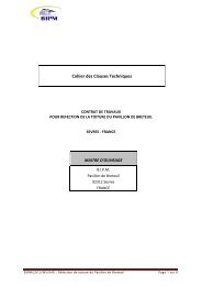 Cahier des Clauses Techniques - BIPM