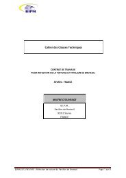 Cahier des Clauses Techniques - BIPM