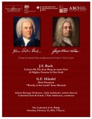 Concert Program - Atlanta Baroque Orchestra